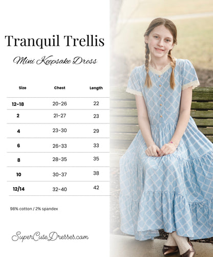 Tranquil Trellis ~ Mini Keepsake Dress
