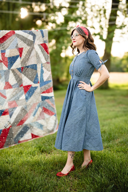 Shenandoah Chambray ~ Hearthside Midi