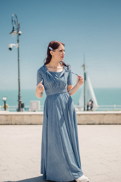 Shenandoah Chambray ~ Folklore Maxi