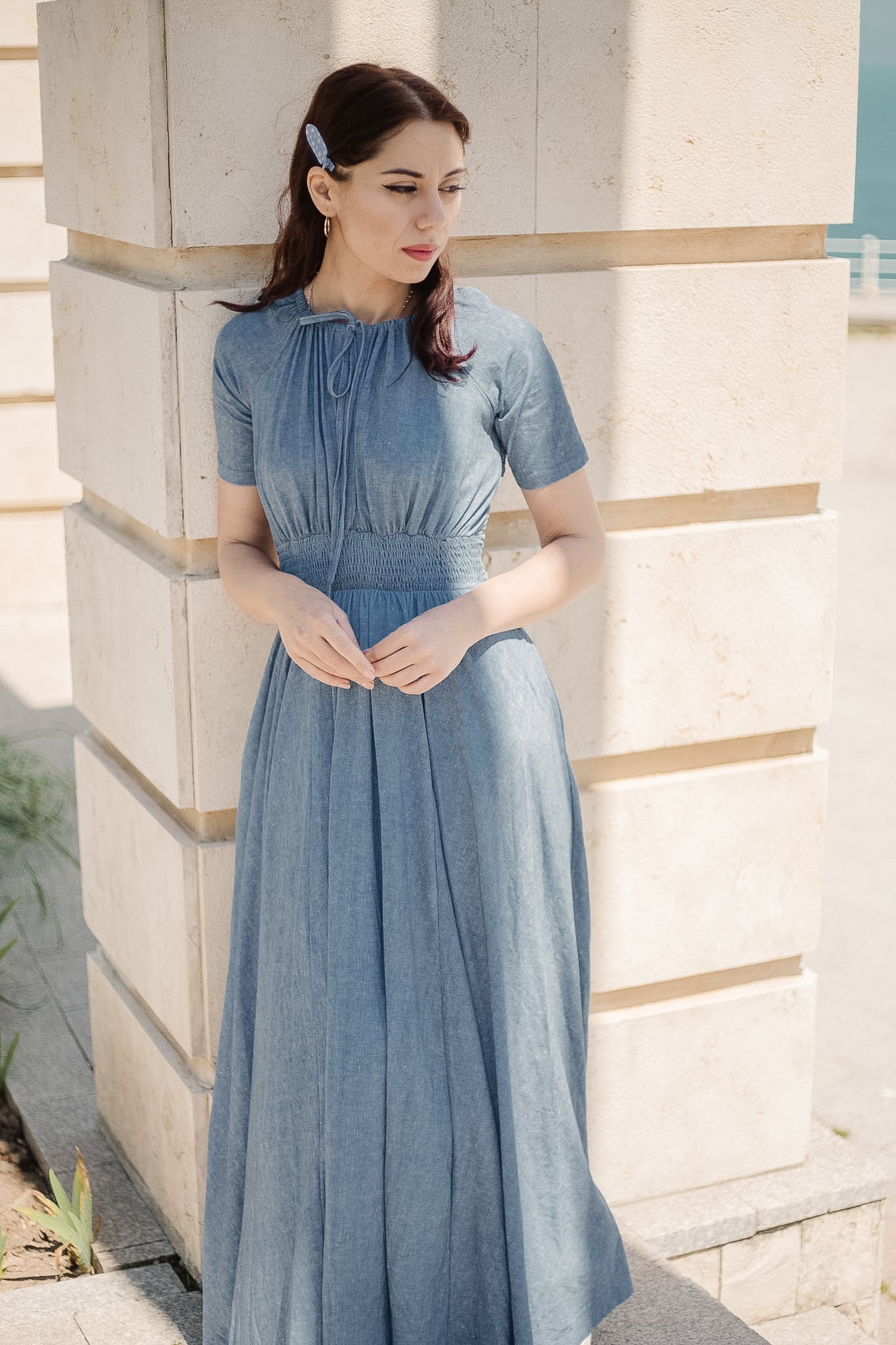 Shenandoah Chambray ~ Folklore Maxi