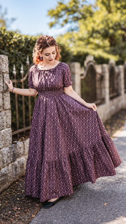 Plum Posy ~ Folklore Maxi