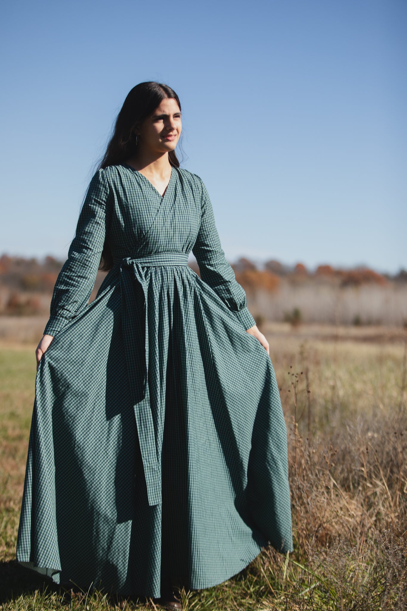 Spruce Gingham ~ Wildwood Maxi
