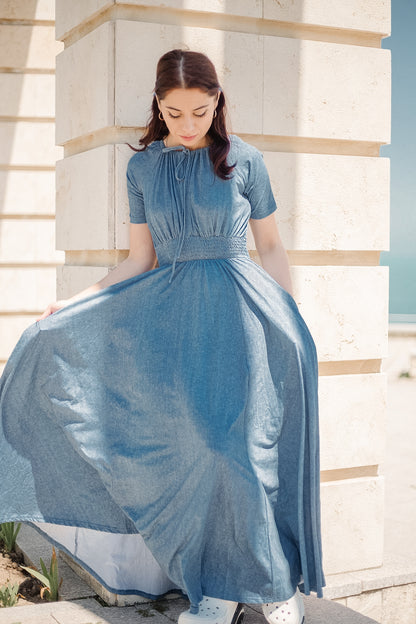 Shenandoah Chambray ~ Folklore Maxi