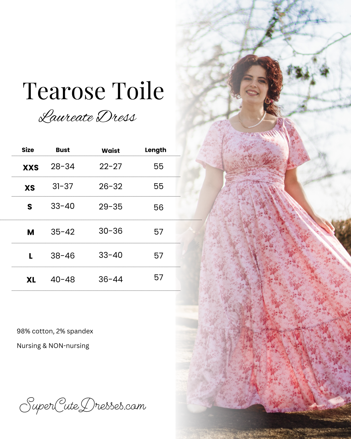 Tearose Toile ~ ~ Laureate Maxi