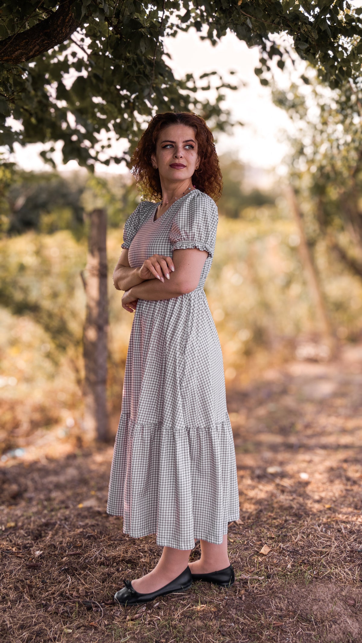 Nutmeg Gingham ~ Storybook Dress