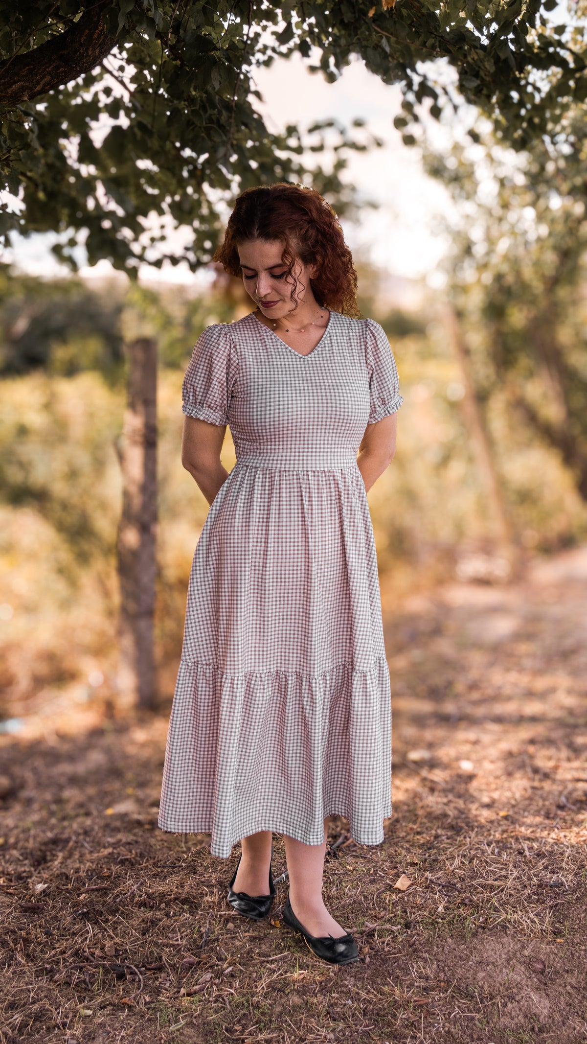 Nutmeg Gingham ~ Storybook Dress