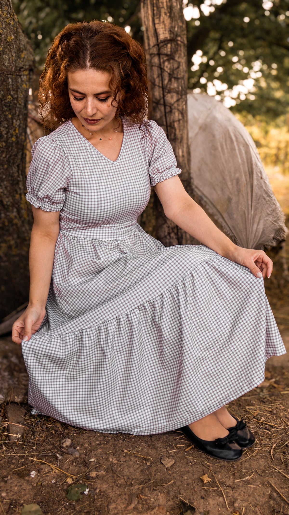 Nutmeg Gingham ~ Storybook Dress