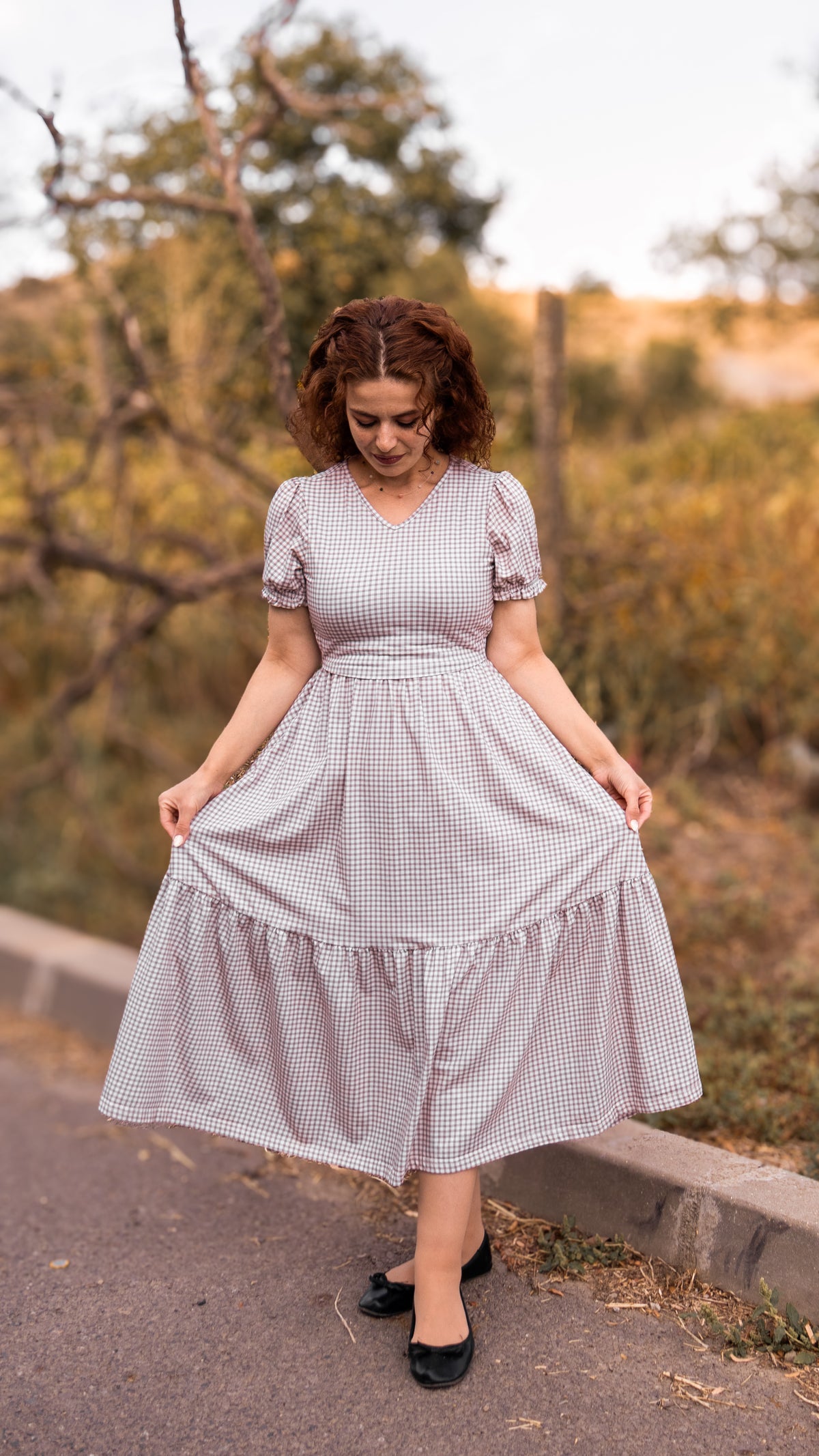 Nutmeg Gingham ~ Storybook Dress