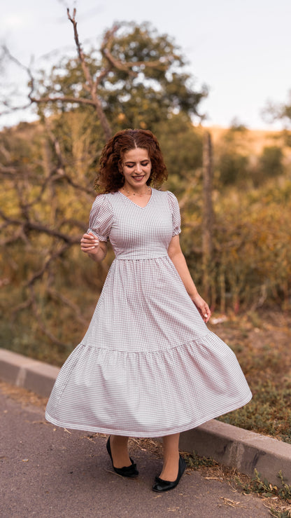 Nutmeg Gingham ~ Storybook Dress