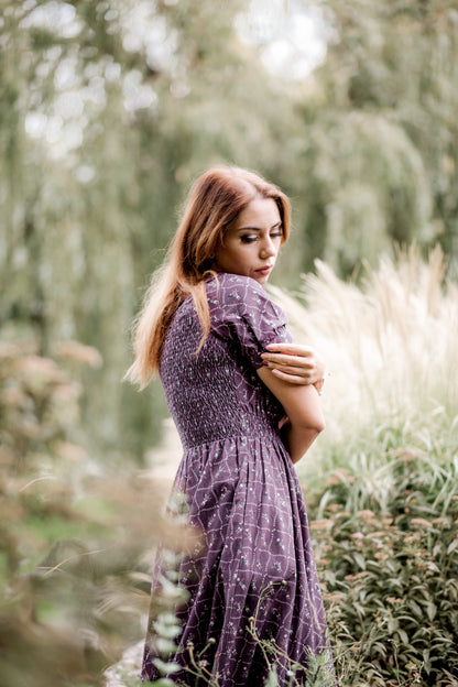 Plum Posy ~ Folklore Maxi