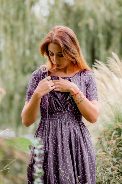 Plum Posy ~ Folklore Maxi