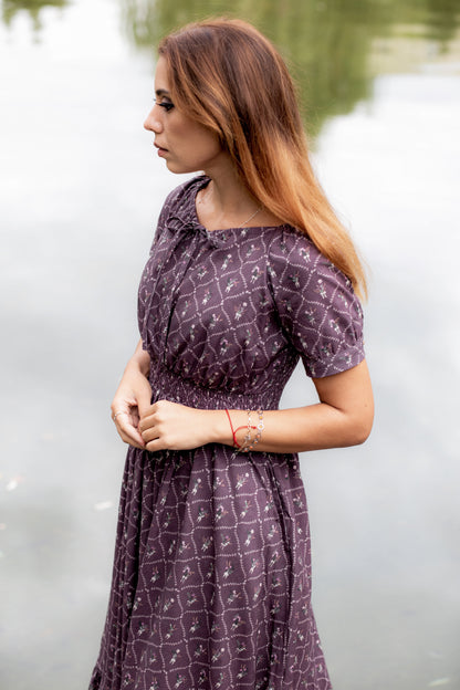 Plum Posy ~ Folklore Maxi