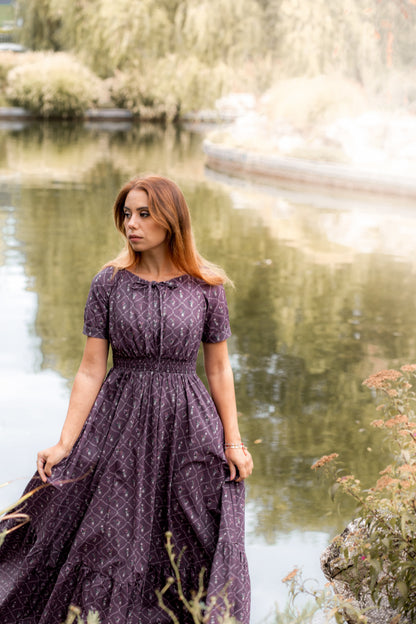 Plum Posy ~ Folklore Maxi