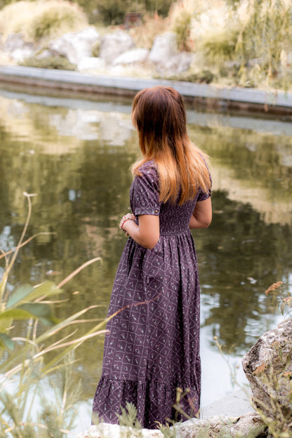 Plum Posy ~ Folklore Maxi