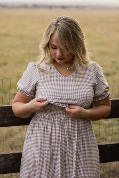 Nutmeg Gingham ~ Storybook Dress