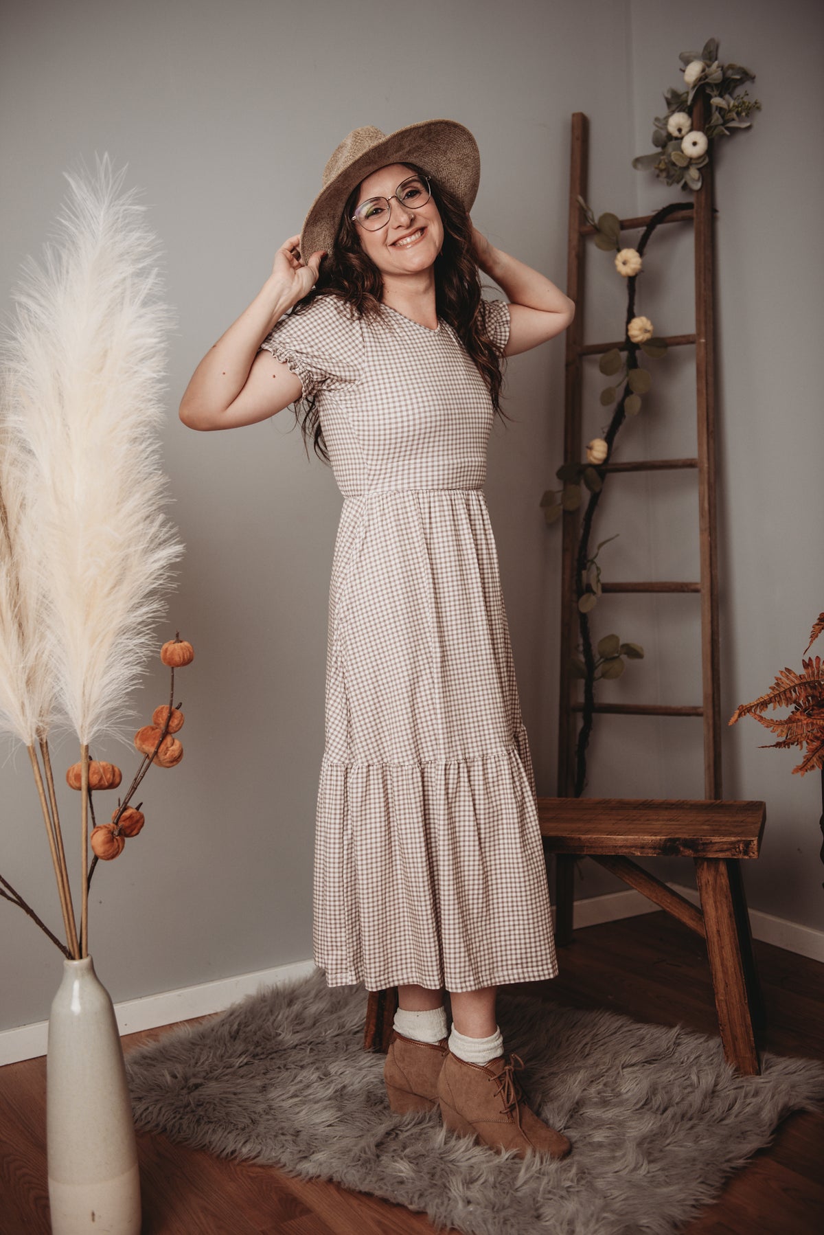 Nutmeg Gingham ~ Storybook Dress