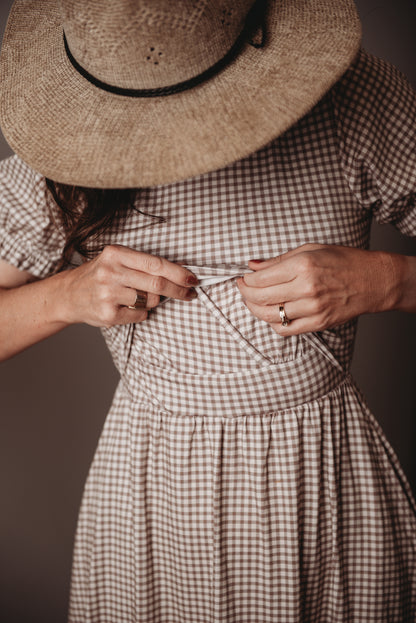 Nutmeg Gingham ~ Storybook Dress