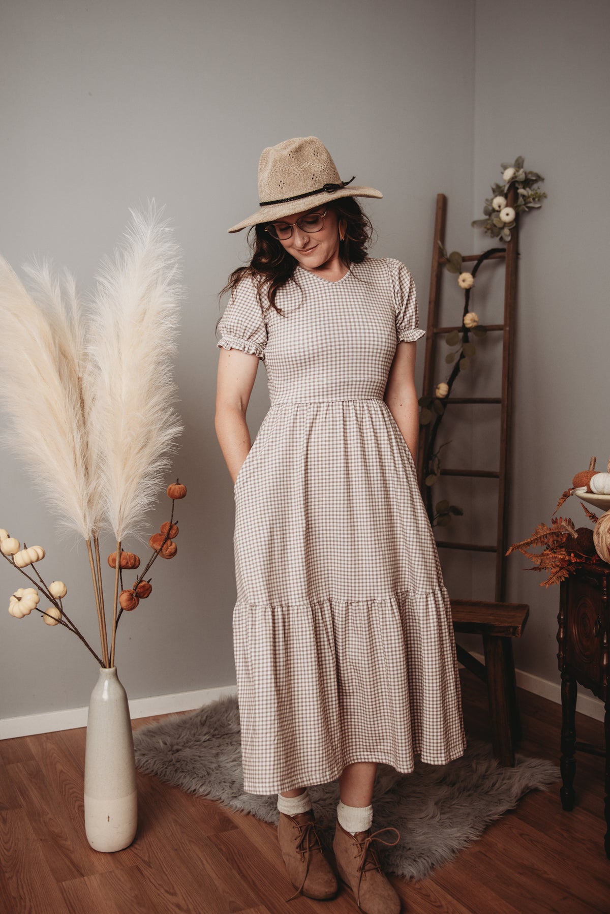 Nutmeg Gingham ~ Storybook Dress