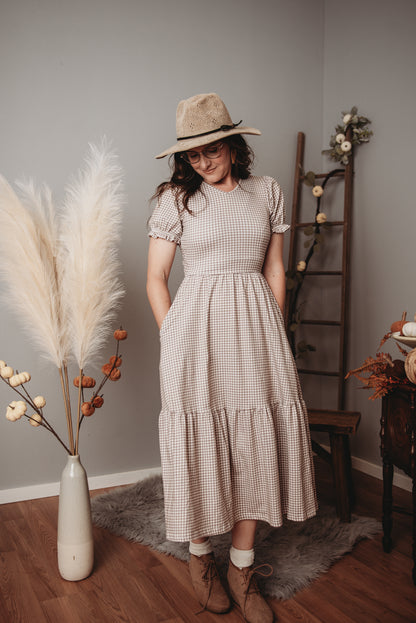 Nutmeg Gingham ~ Storybook Dress