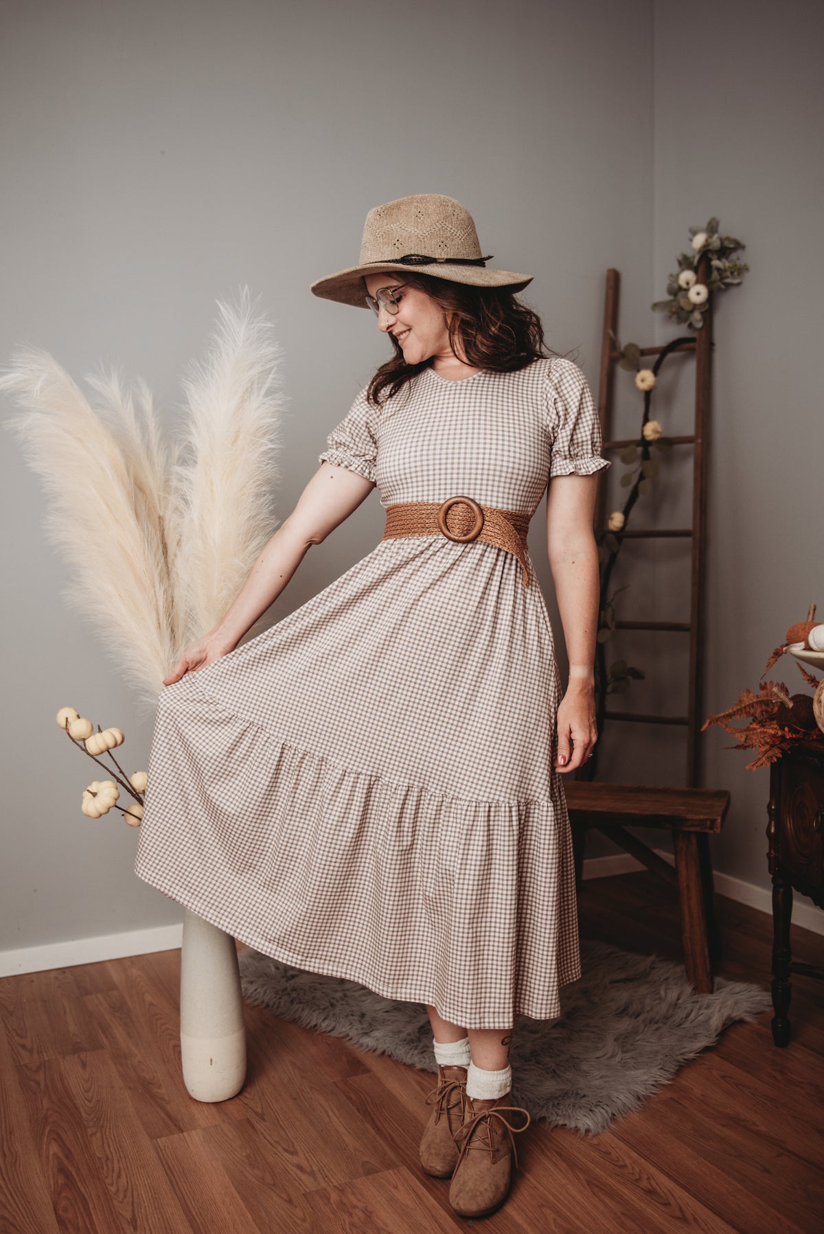 Nutmeg Gingham ~ Storybook Dress
