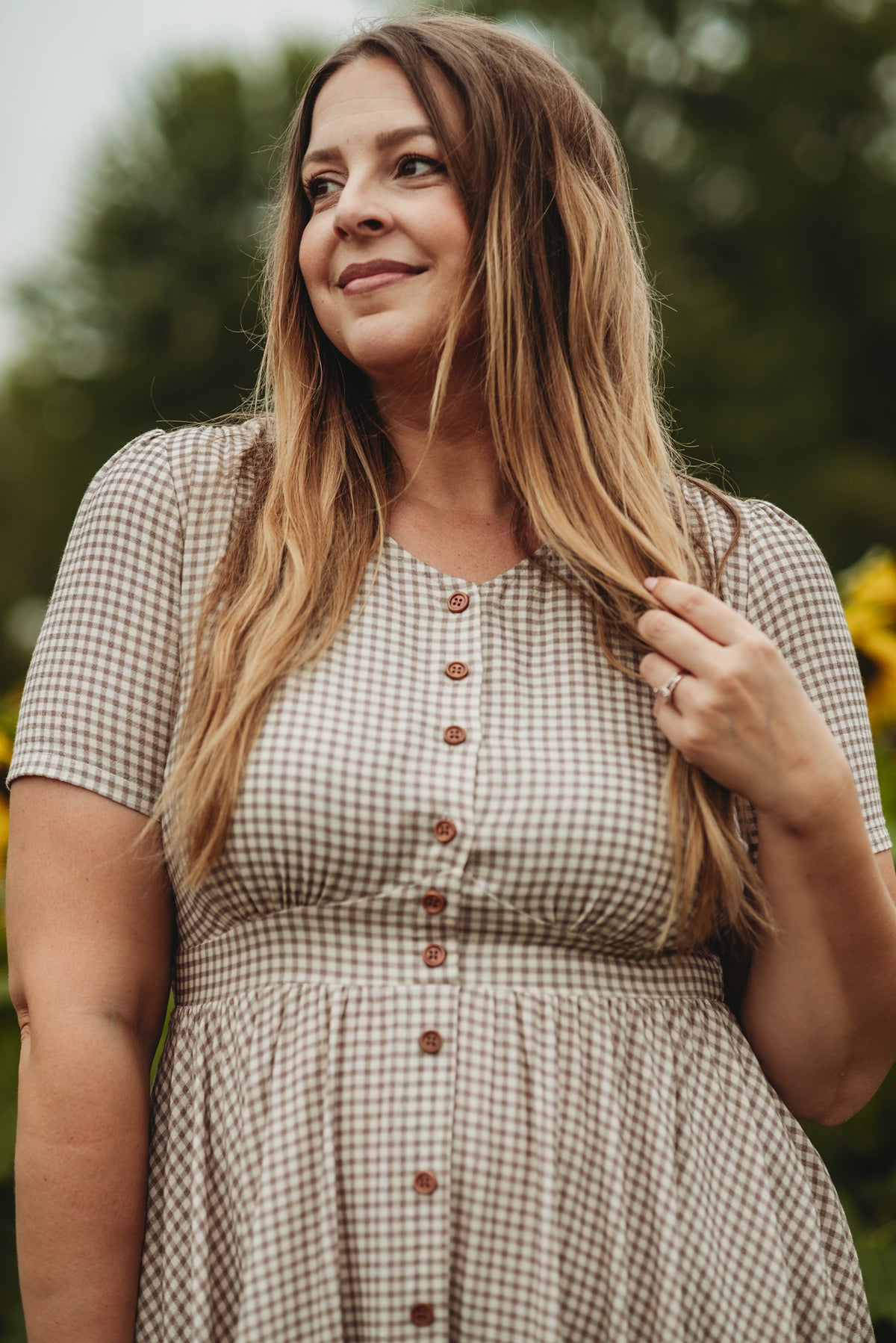 Nutmeg Gingham ~ Hearthside Maxi