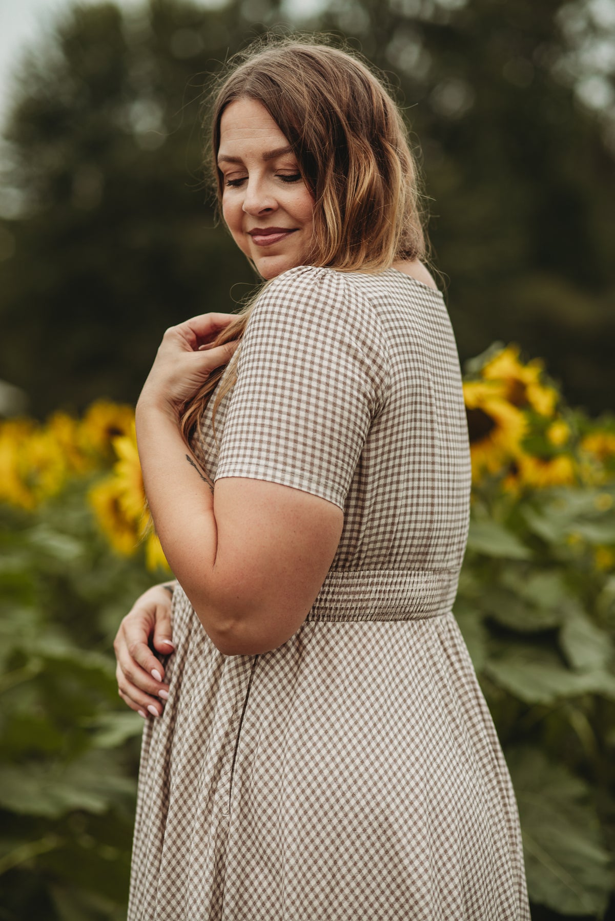 Nutmeg Gingham ~ Hearthside Maxi