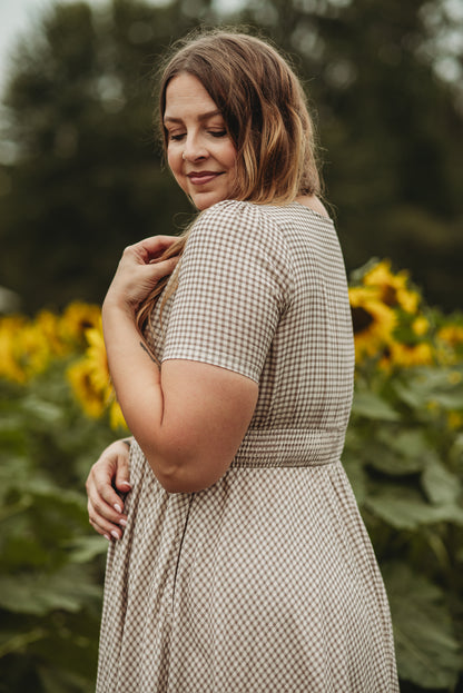 Nutmeg Gingham ~ Hearthside Maxi