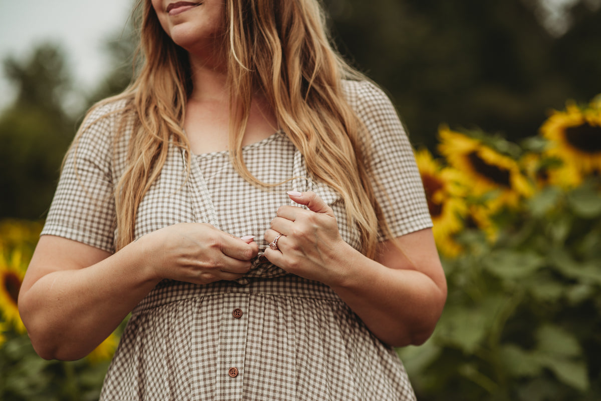 Nutmeg Gingham ~ Hearthside Maxi