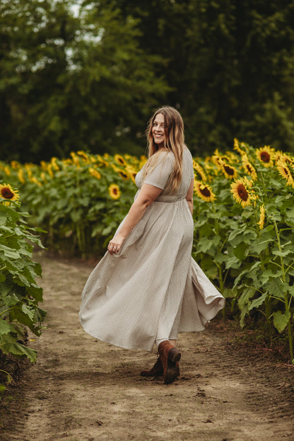 Nutmeg Gingham ~ Hearthside Maxi