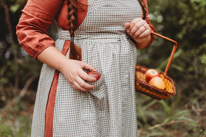 Nutmeg Gingham ~ Pinafore Apron
