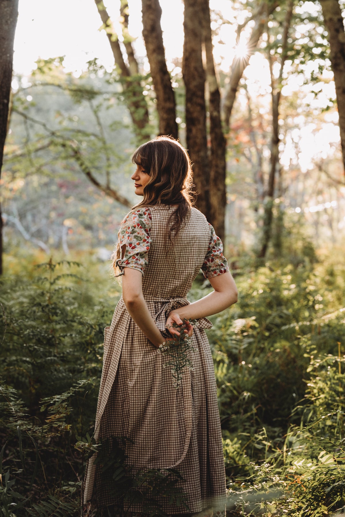 Nutmeg Gingham ~ Pinafore Apron