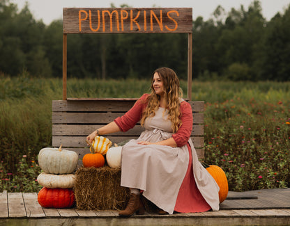 Nutmeg Gingham ~ Pinafore Apron