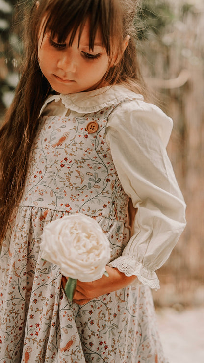 Owlsong ~ Mini Pinafore Dress & Shirt Set
