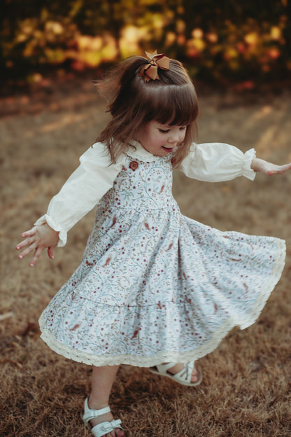 Owlsong ~ Mini Pinafore Dress & Shirt Set