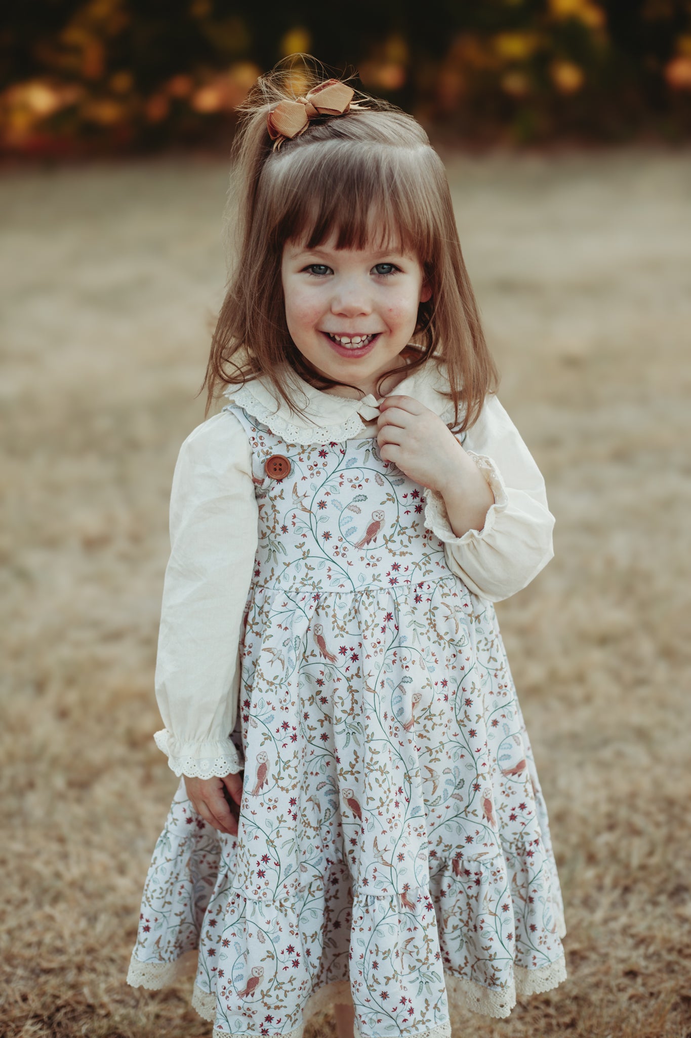 Owlsong ~ Mini Pinafore Dress & Shirt Set