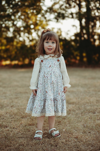 Owlsong ~ Mini Pinafore Dress & Shirt Set