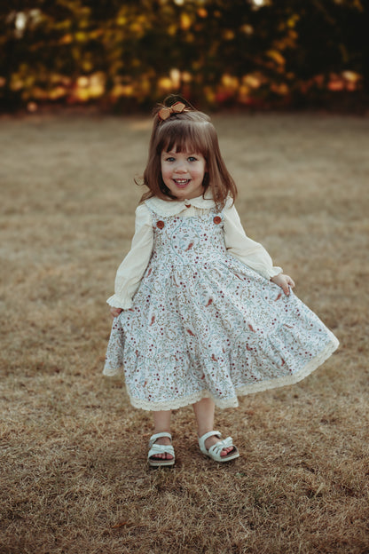 Owlsong ~ Mini Pinafore Dress & Shirt Set
