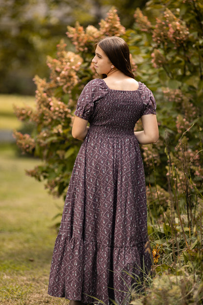 Plum Posy ~ Folklore Maxi