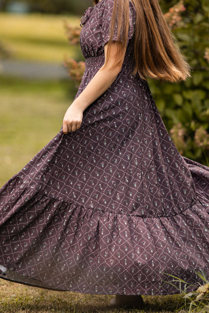 Plum Posy ~ Folklore Maxi