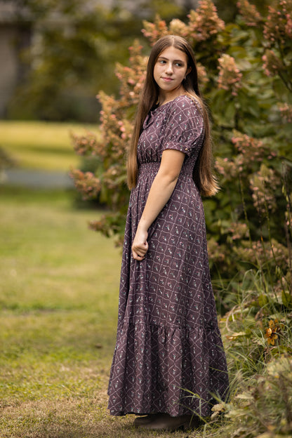 Plum Posy ~ Folklore Maxi