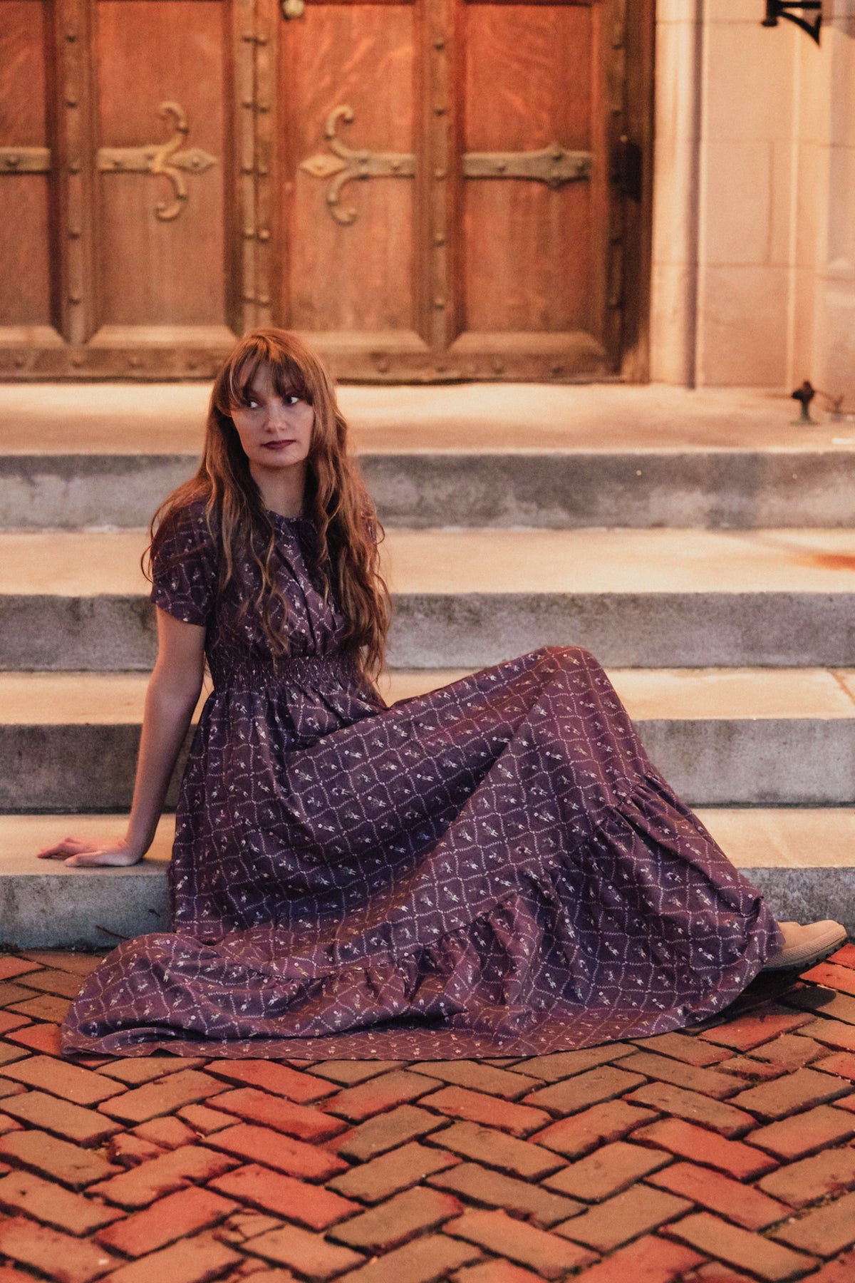 Plum Posy ~ Folklore Maxi