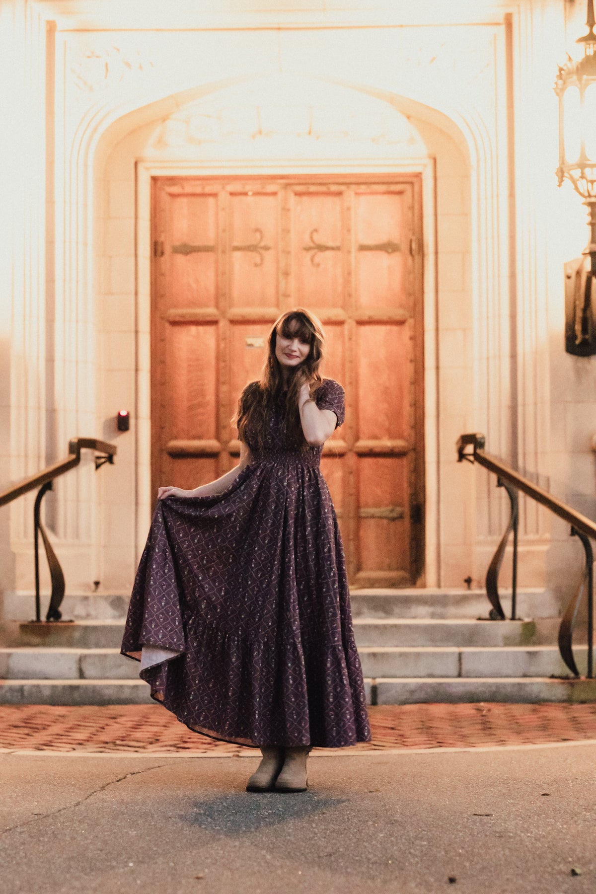 Plum Posy ~ Folklore Maxi