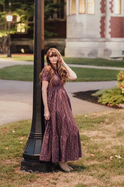 Plum Posy ~ Folklore Maxi