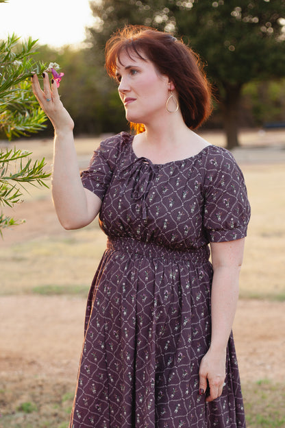 Plum Posy ~ Folklore Maxi
