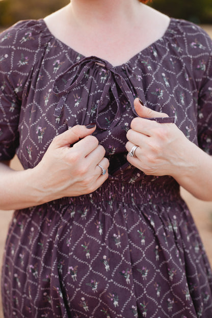 Plum Posy ~ Folklore Maxi