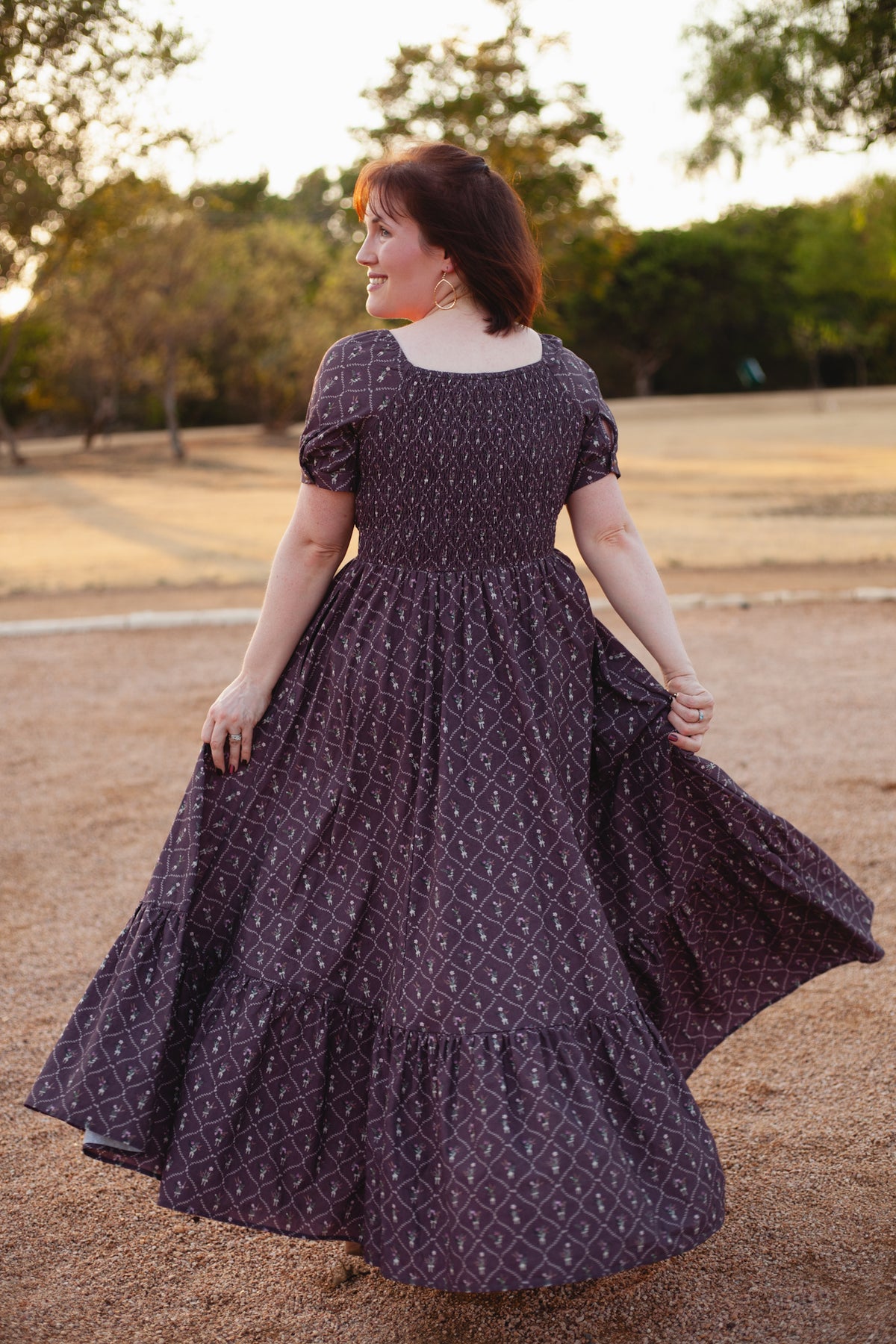 Plum Posy ~ Folklore Maxi