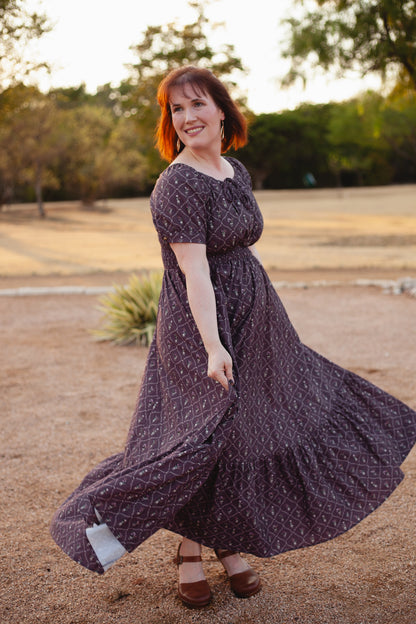 Plum Posy ~ Folklore Maxi