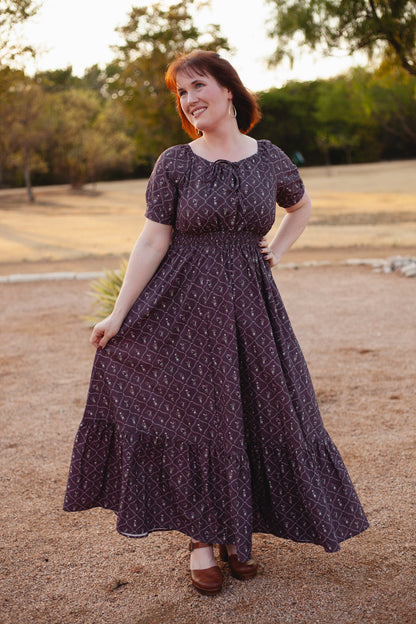 Plum Posy ~ Folklore Maxi