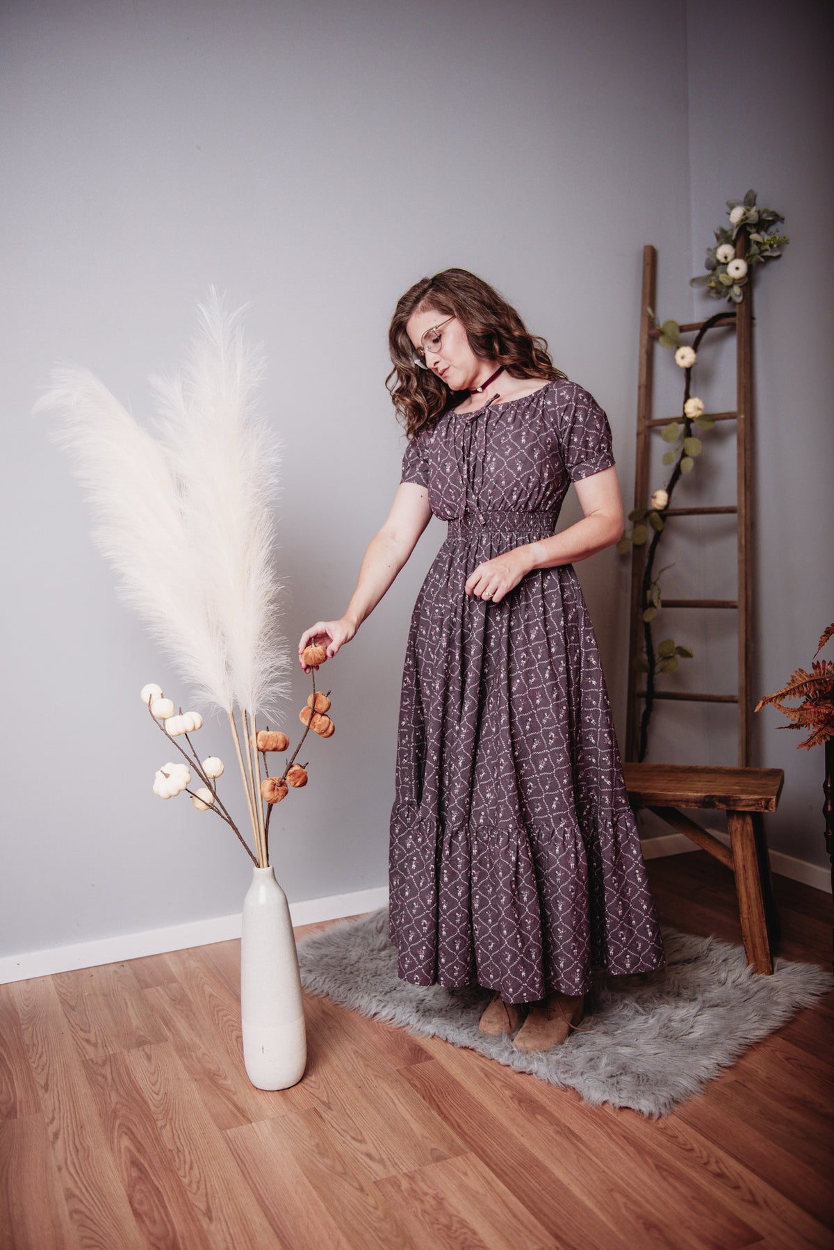 Plum Posy ~ Folklore Maxi