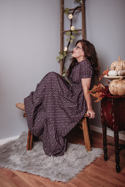 Plum Posy ~ Folklore Maxi